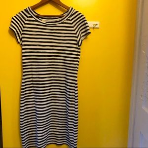 Lafayette 148 black white striped dress